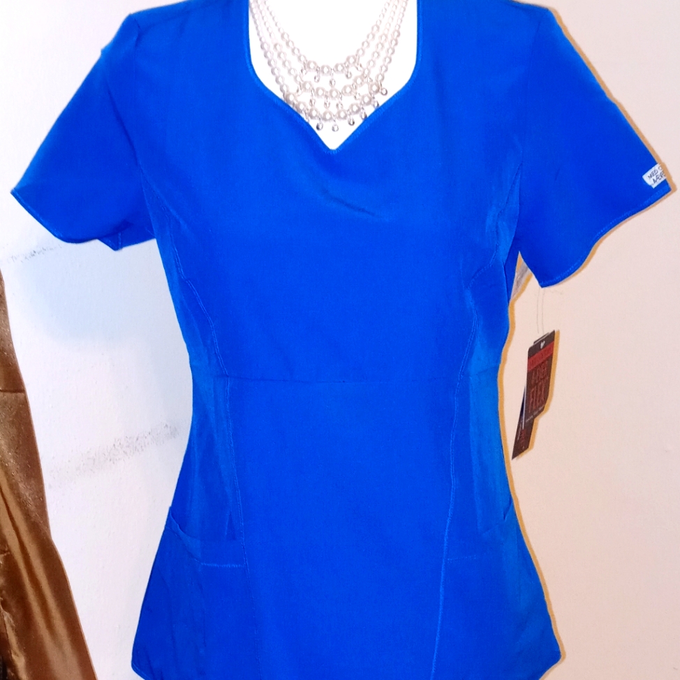 V-Neck Solid Scrub Top